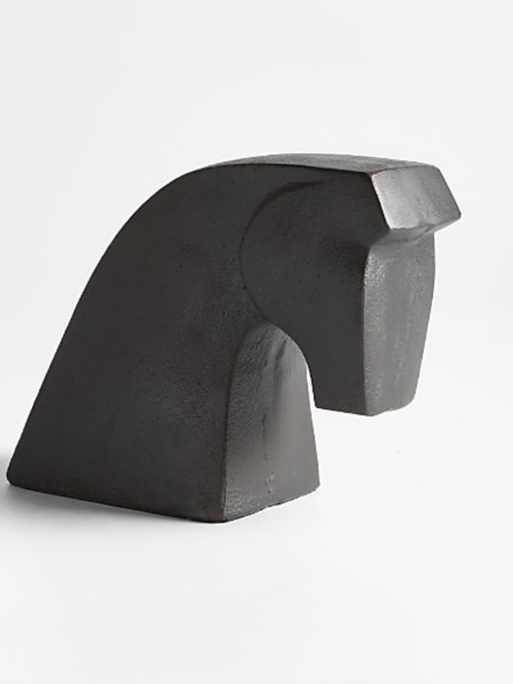 New! Crate&Barrel Matte Black Horse Head Sculpture